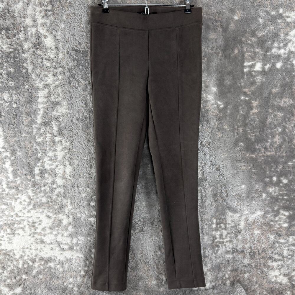 Andrew Marc Size XS Faux Suede Casual Minimalist Brown Pants Pull‎ On Stretch